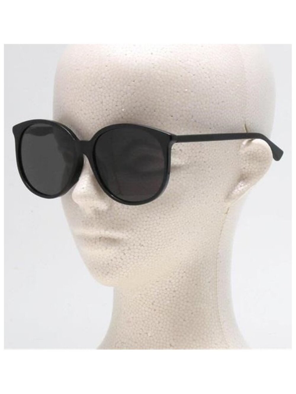 GUCCI WOMENS ROUND SHINY BLACK SUNGLASSES GG0261SA-30002353-001 - Picture 1 of 8